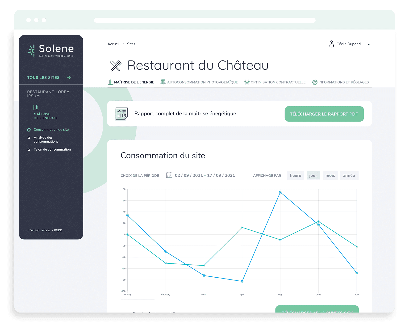 Solene — L'application en images