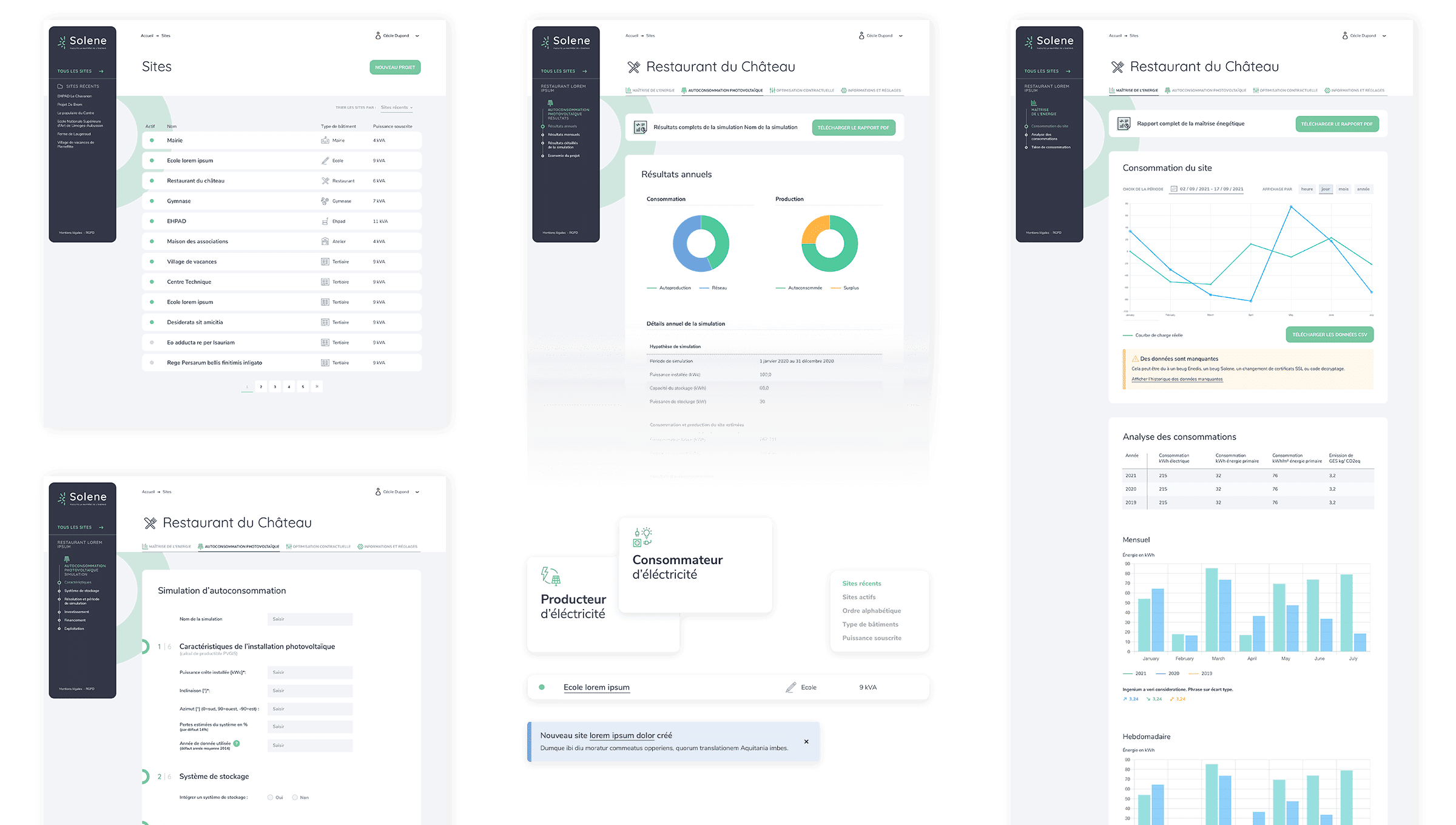 Solene — L'application en images
