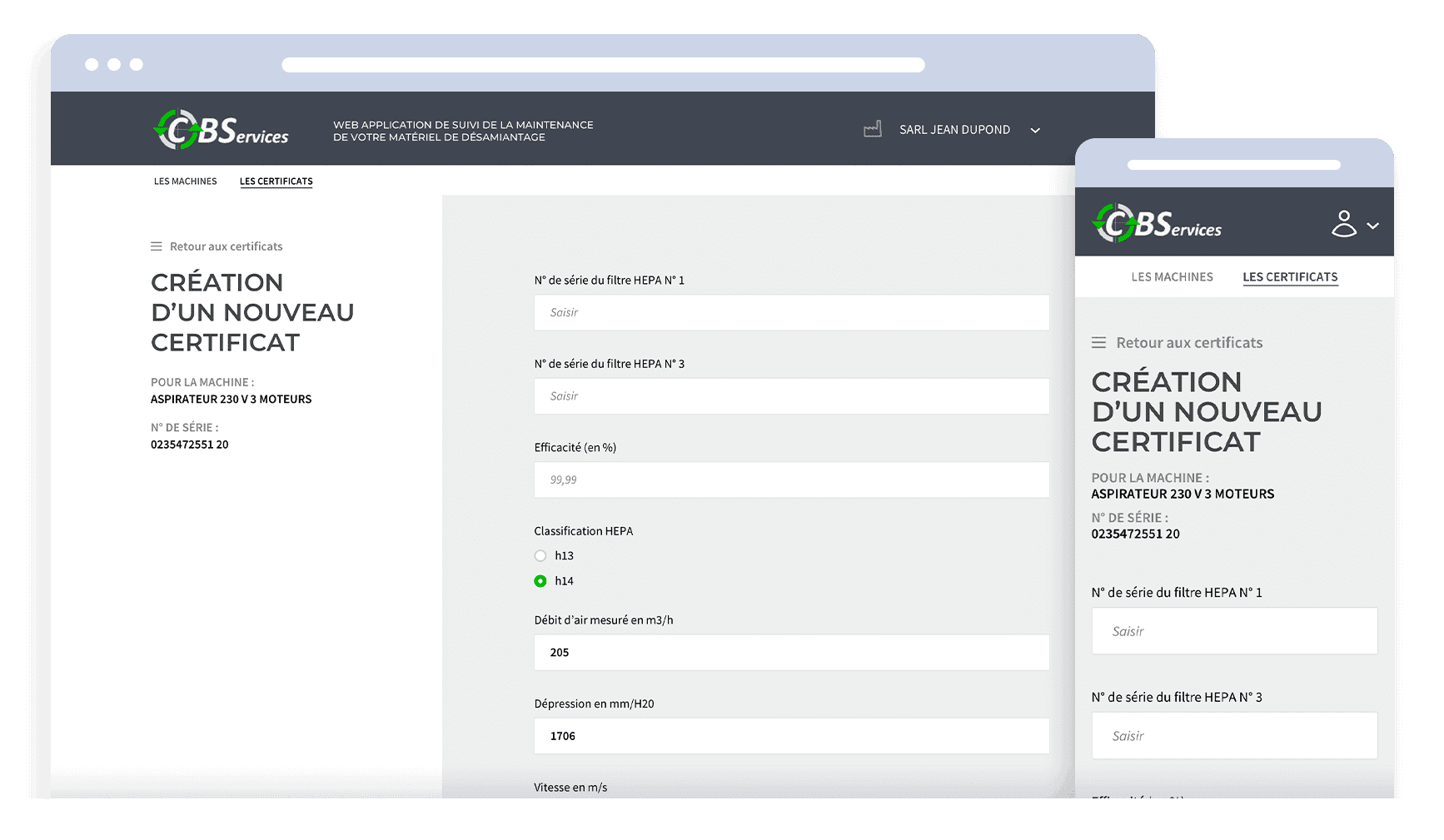 CBS — The application in pictures