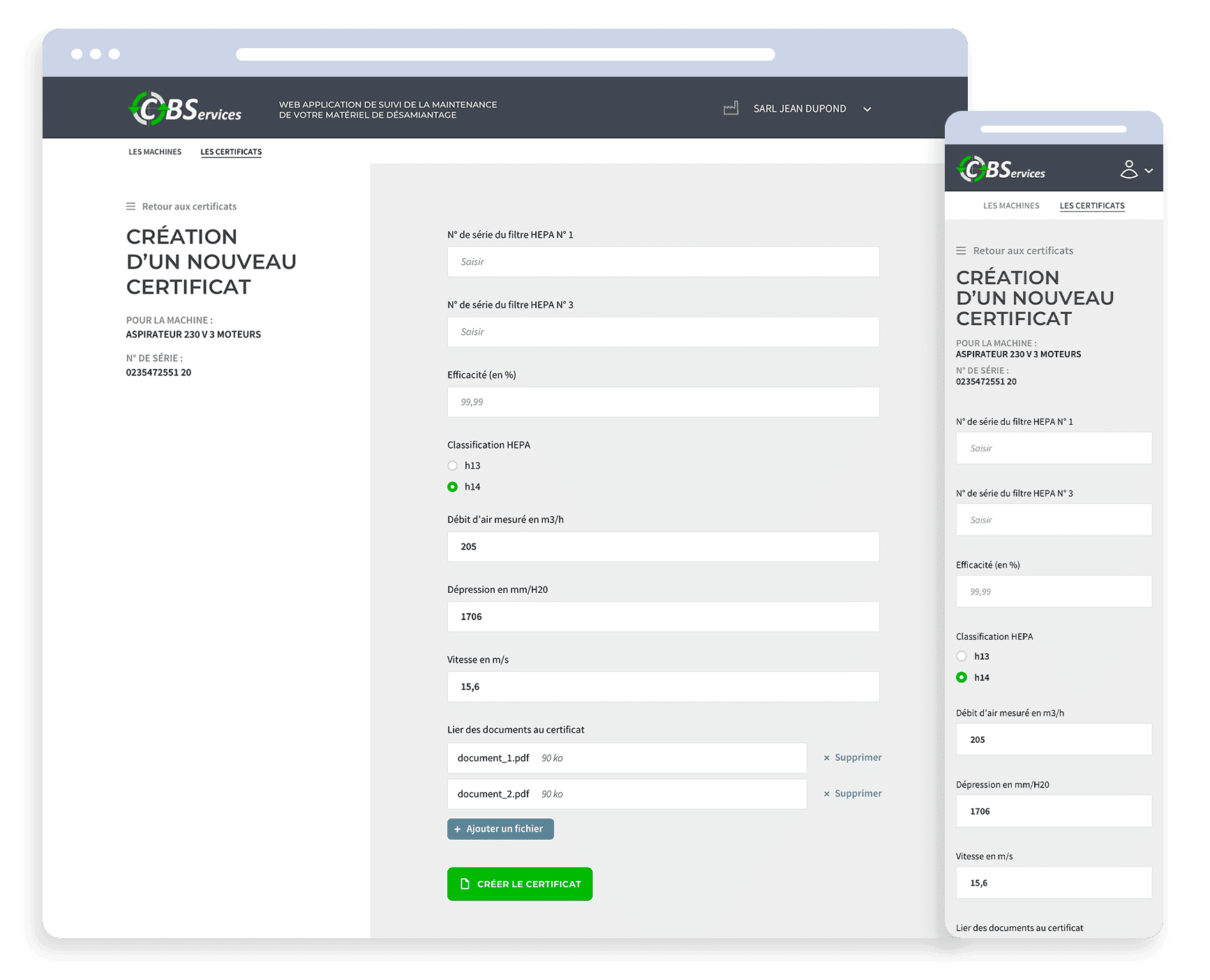 CBS — The application in pictures