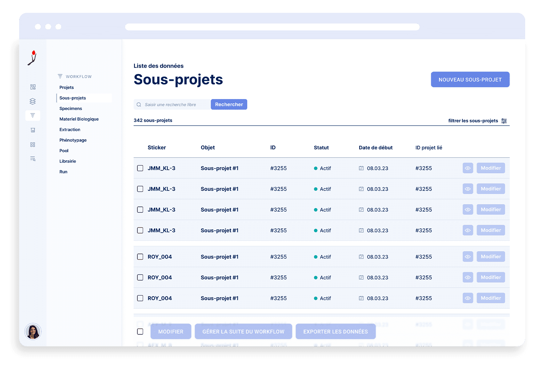 Genomax — L'application en images