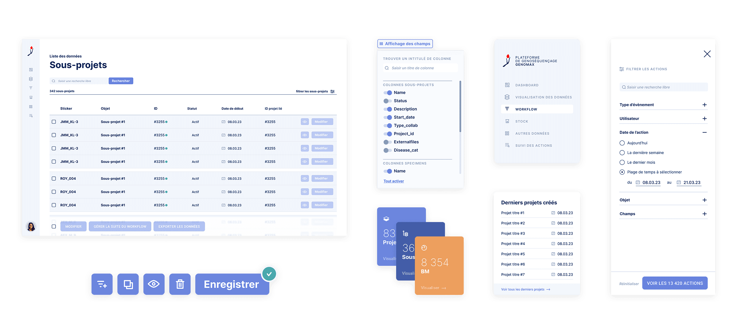 Genomax — L'application en images